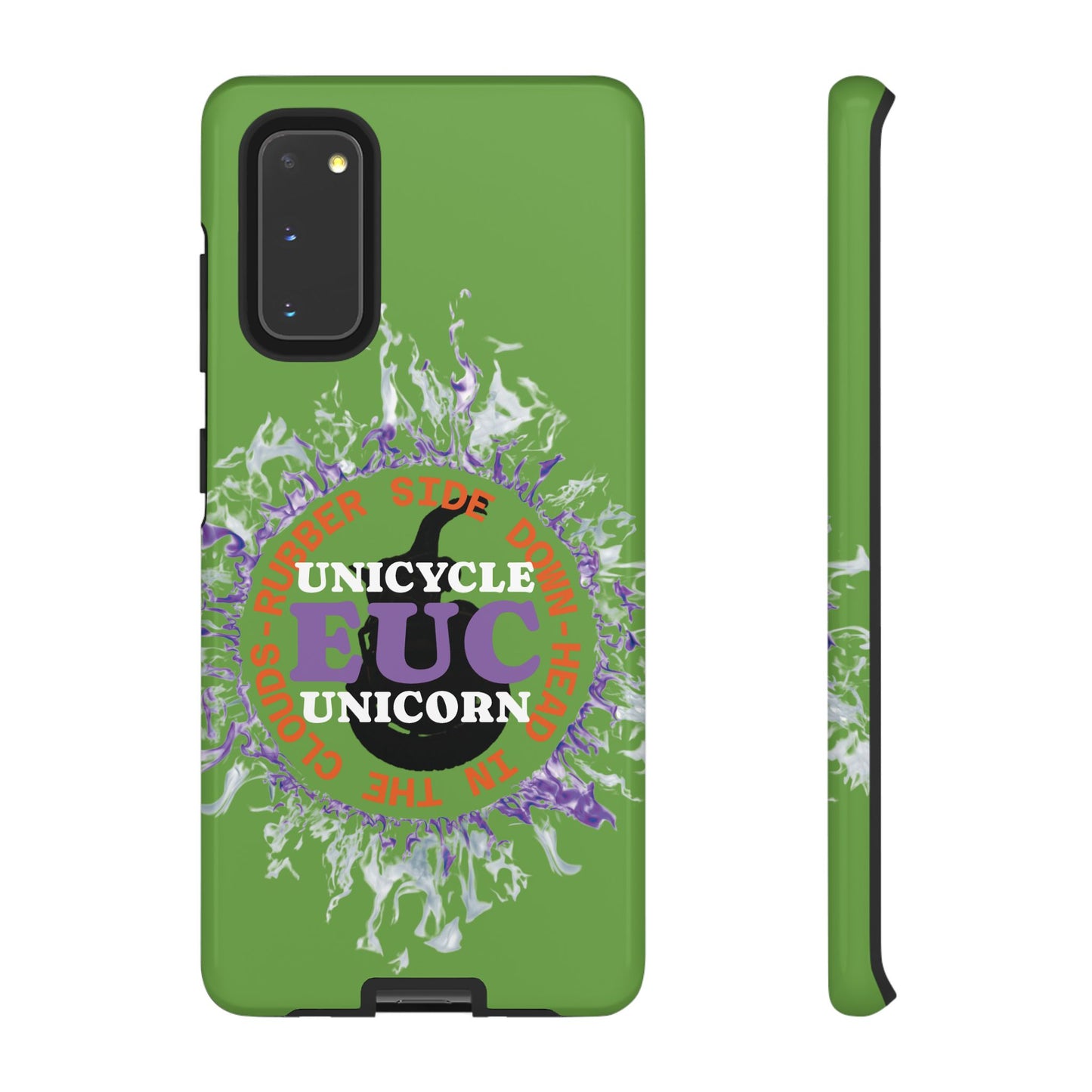 Unicycle Unicorn Purple ring of Fire Tough Case - Durable phone case for EUC fans