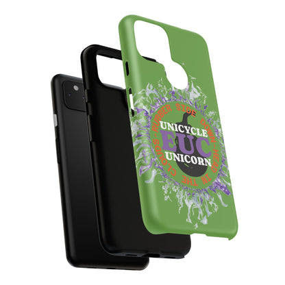 Unicycle Unicorn Purple ring of Fire Tough Case - Durable phone case for EUC fans