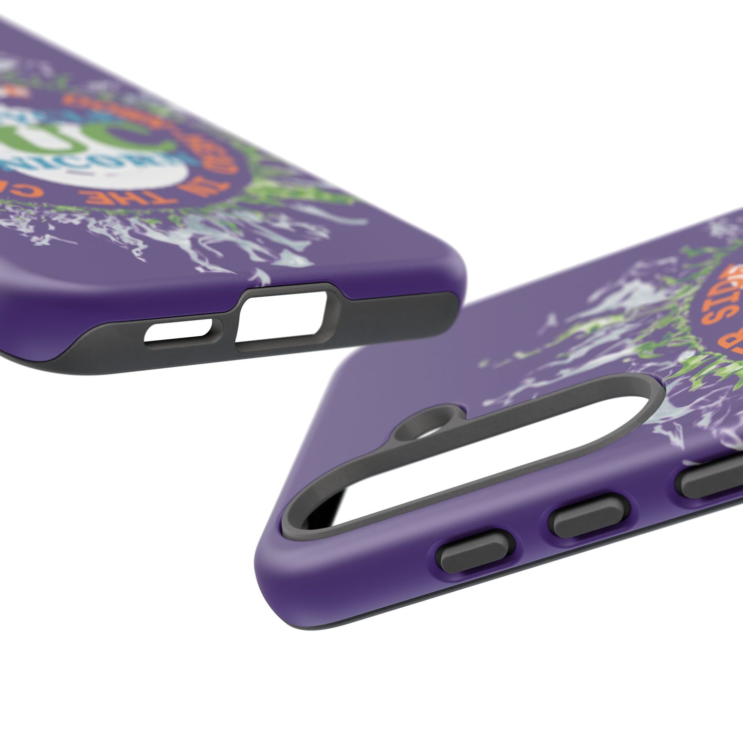 Unicycle Unicorn ring of Fire Tough Case - Durable phone case for EUC fans (purple)