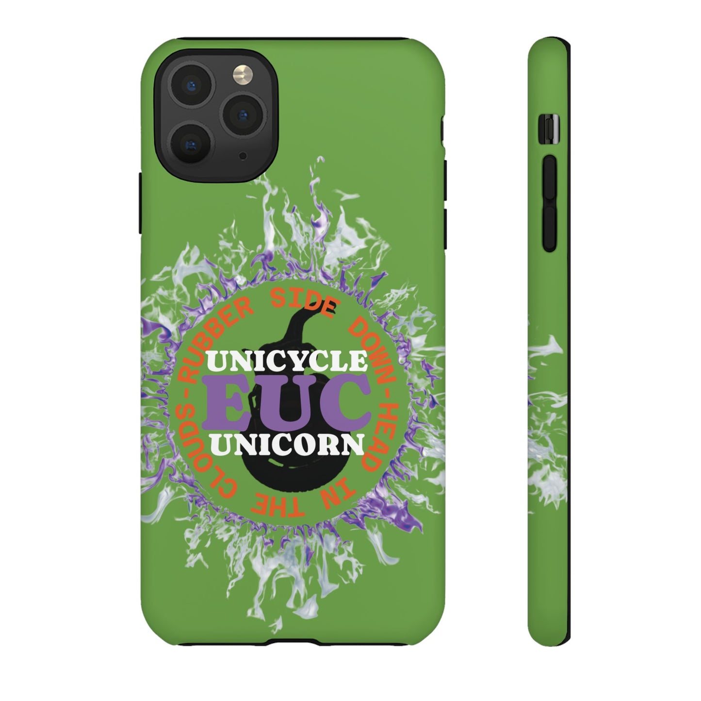 Unicycle Unicorn Purple ring of Fire Tough Case - Durable phone case for EUC fans