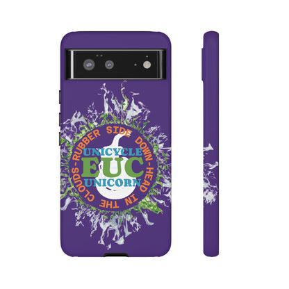 Unicycle Unicorn ring of Fire Tough Case - Durable phone case for EUC fans (purple)