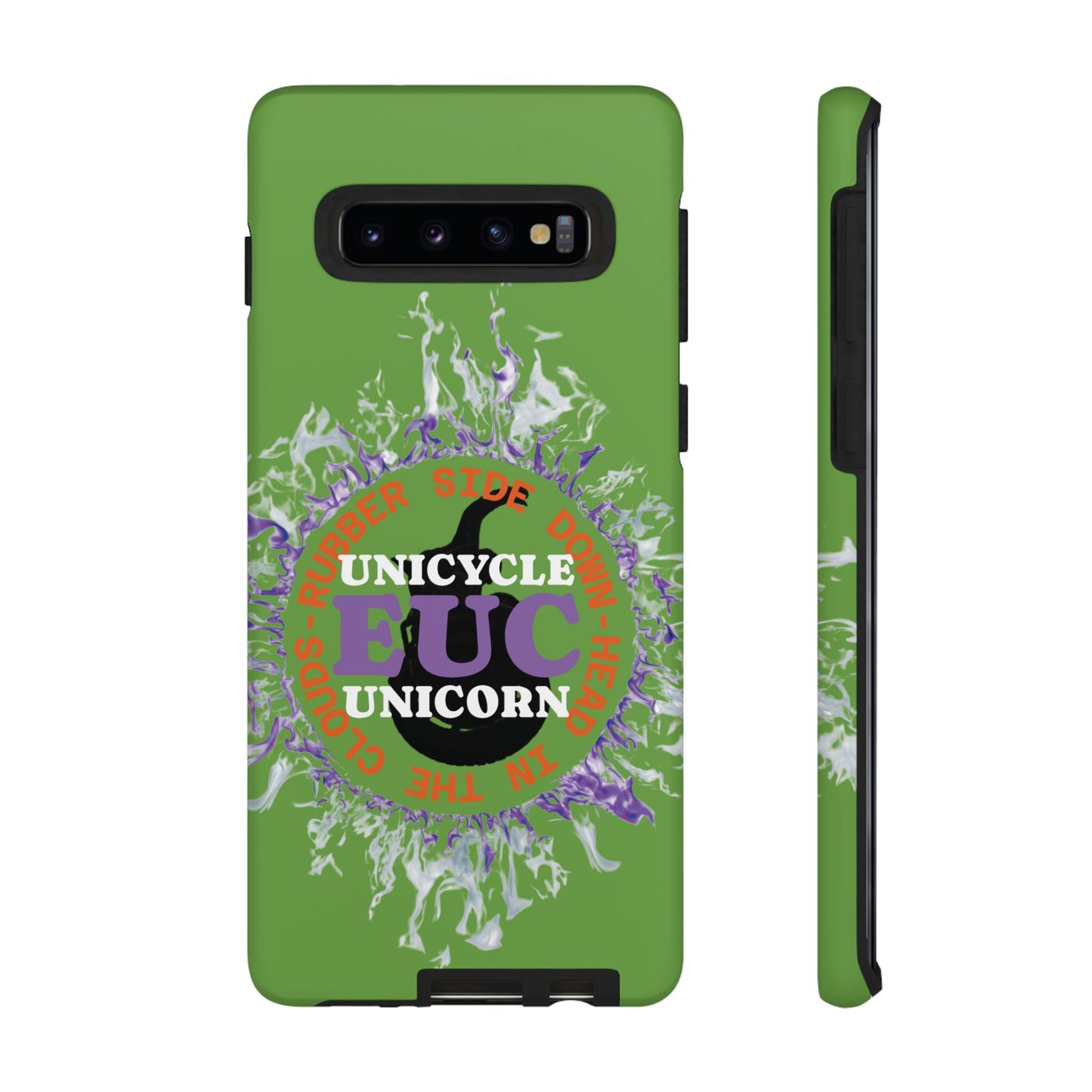 Unicycle Unicorn Purple ring of Fire Tough Case - Durable phone case for EUC fans
