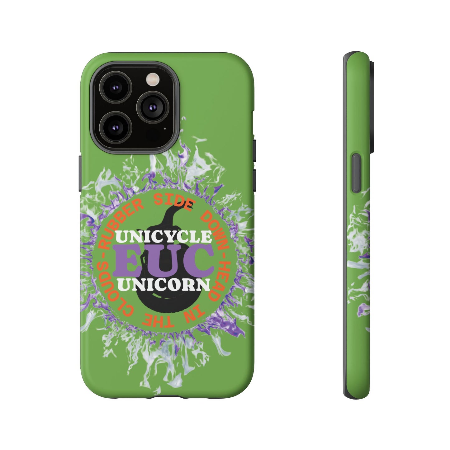 Unicycle Unicorn Purple ring of Fire Tough Case - Durable phone case for EUC fans
