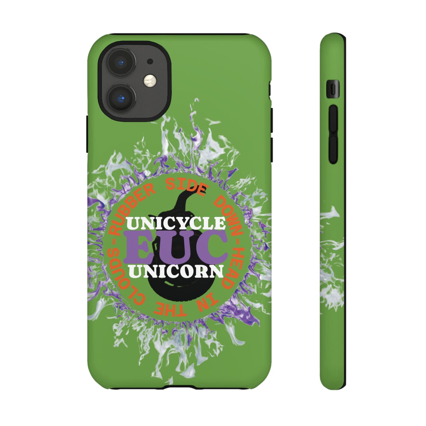 Unicycle Unicorn Purple ring of Fire Tough Case - Durable phone case for EUC fans