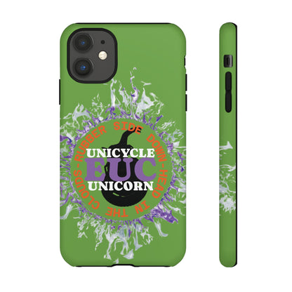 Unicycle Unicorn Purple ring of Fire Tough Case - Durable phone case for EUC fans