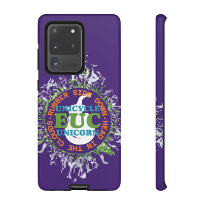 Unicycle Unicorn ring of Fire Tough Case - Durable phone case for EUC fans (purple)
