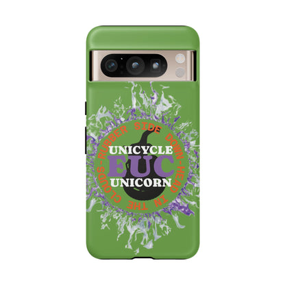 Unicycle Unicorn Purple ring of Fire Tough Case - Durable phone case for EUC fans