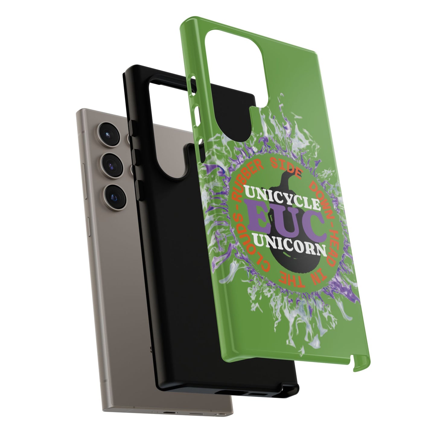 Unicycle Unicorn Purple ring of Fire Tough Case - Durable phone case for EUC fans