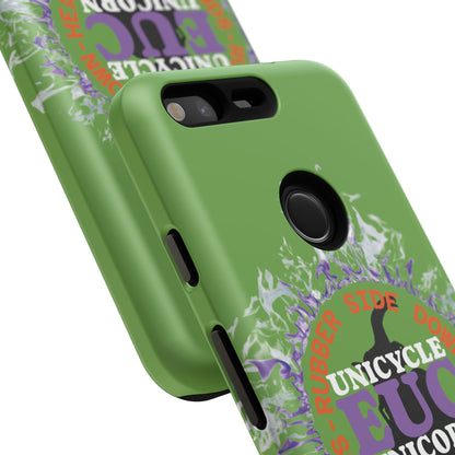 Unicycle Unicorn Purple ring of Fire Tough Case - Durable phone case for EUC fans