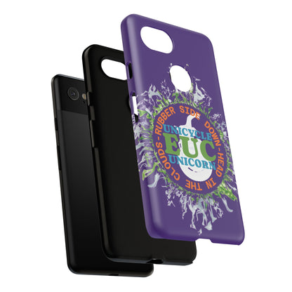 Unicycle Unicorn ring of Fire Tough Case - Durable phone case for EUC fans (purple)