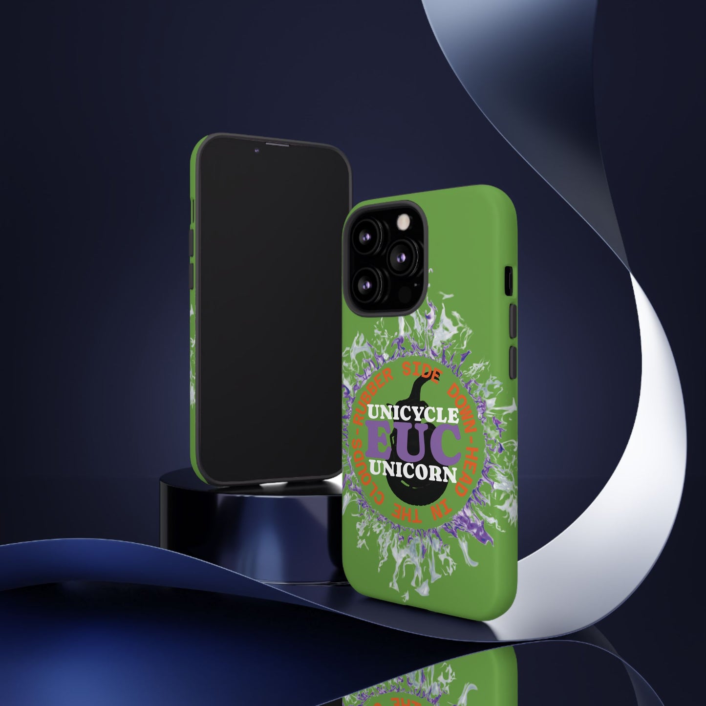 Unicycle Unicorn Purple ring of Fire Tough Case - Durable phone case for EUC fans