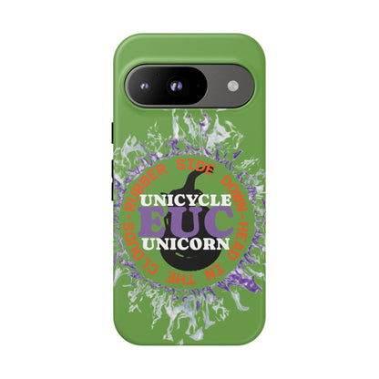Unicycle Unicorn Purple ring of Fire Tough Case - Durable phone case for EUC fans