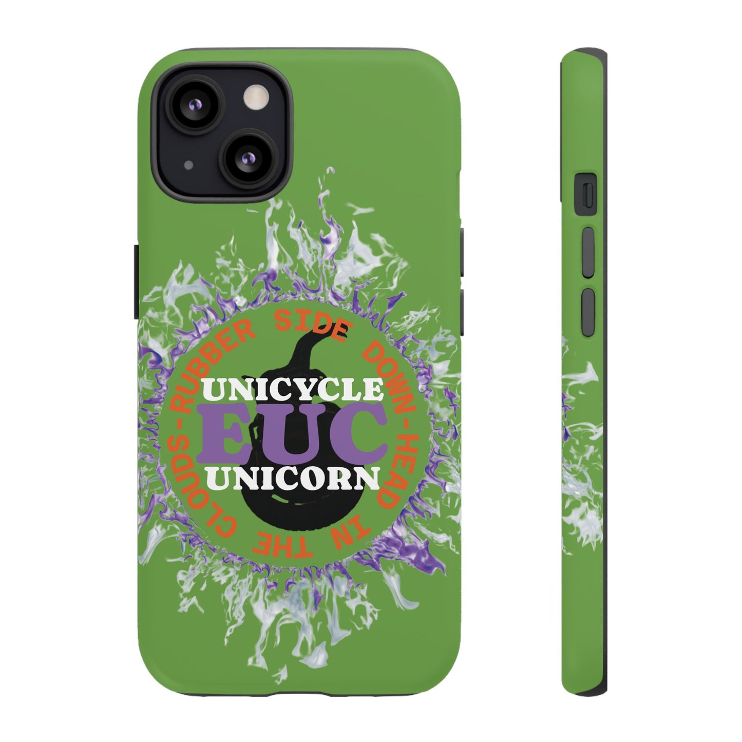 Unicycle Unicorn Purple ring of Fire Tough Case - Durable phone case for EUC fans