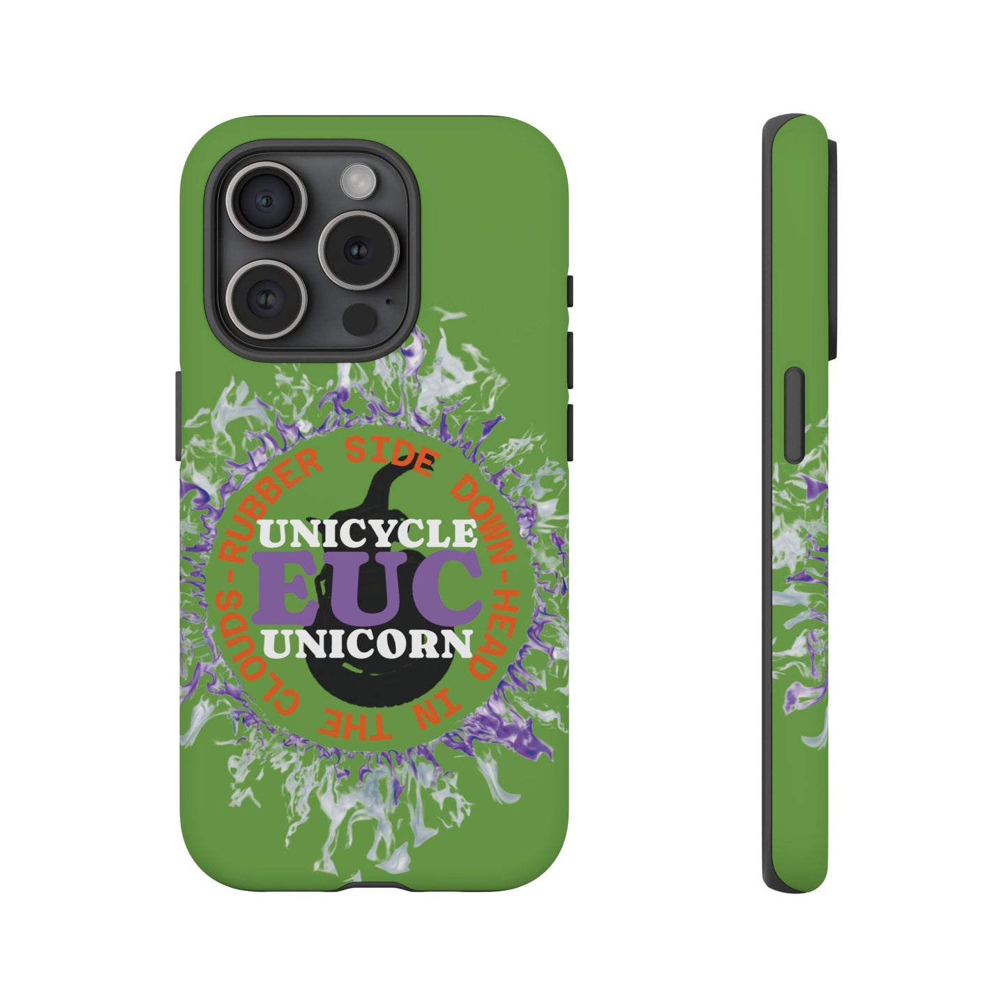 Unicycle Unicorn Purple ring of Fire Tough Case - Durable phone case for EUC fans