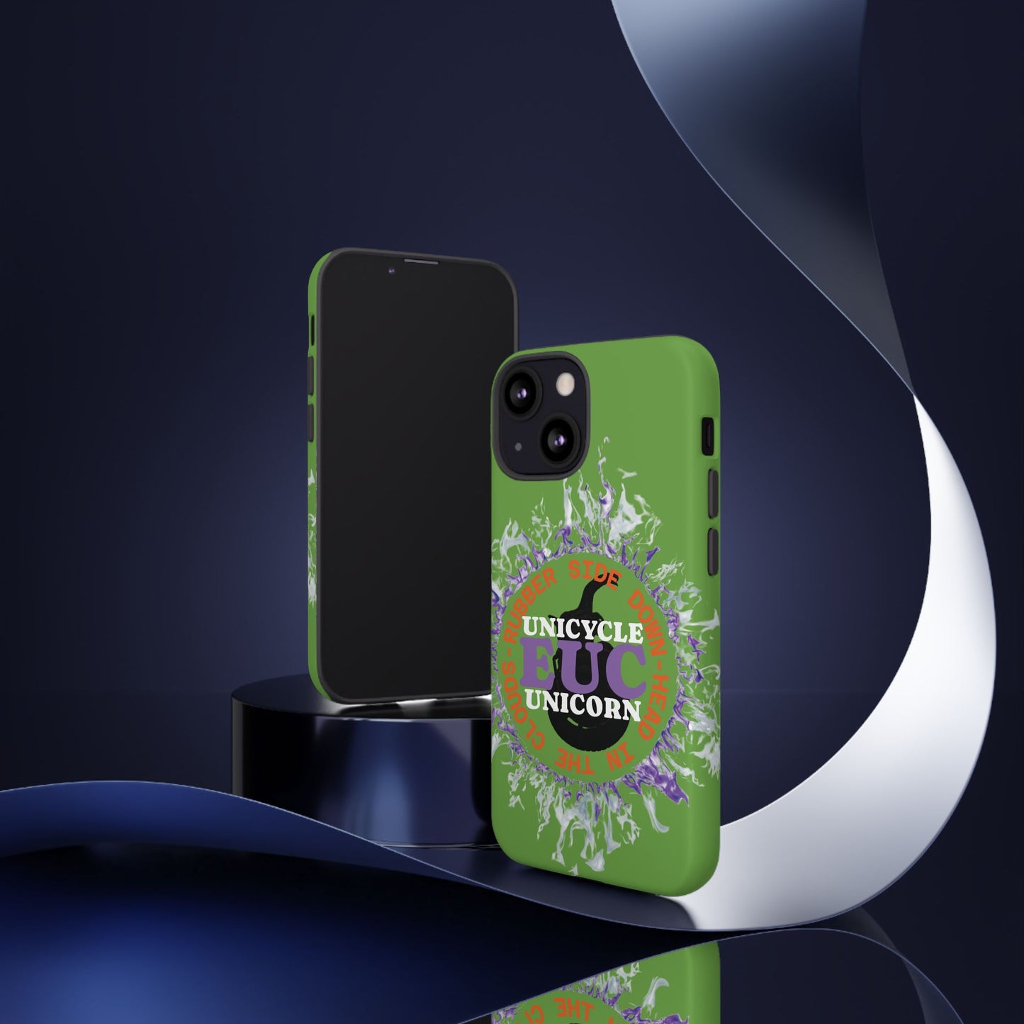 Unicycle Unicorn Purple ring of Fire Tough Case - Durable phone case for EUC fans