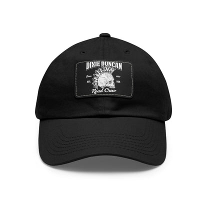 Hat with Leather Road Crew Patch