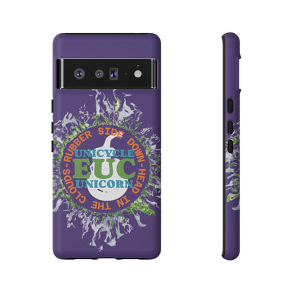 Unicycle Unicorn ring of Fire Tough Case - Durable phone case for EUC fans (purple)