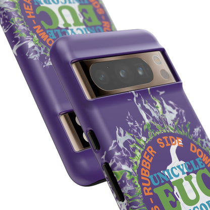 Unicycle Unicorn ring of Fire Tough Case - Durable phone case for EUC fans (purple)