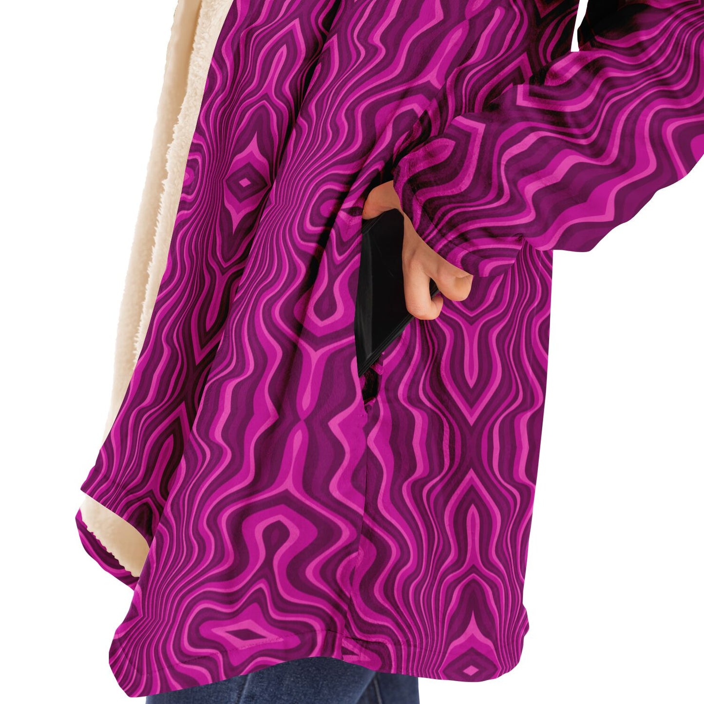 Unbranded Psychedelic Pinkple Microfleece Cloak