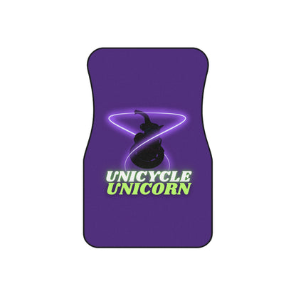 Unicycle Unicorn / Head In The Clouds Car Mats - Vibrant Front Floor Mat Set