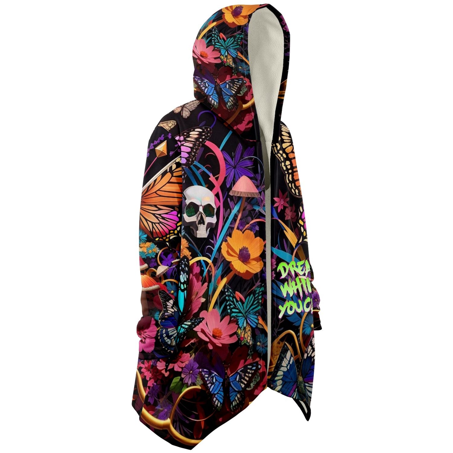 Skulls n Butterflies DWYC Microfleece Cloak