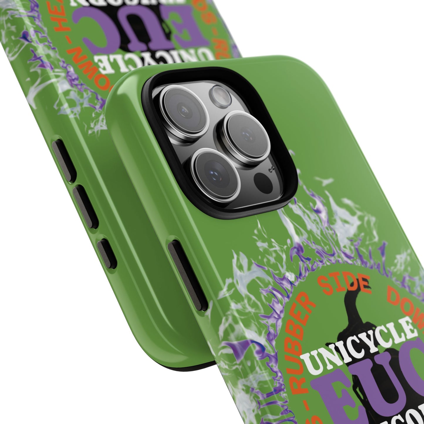 Unicycle Unicorn Purple ring of Fire Tough Case - Durable phone case for EUC fans