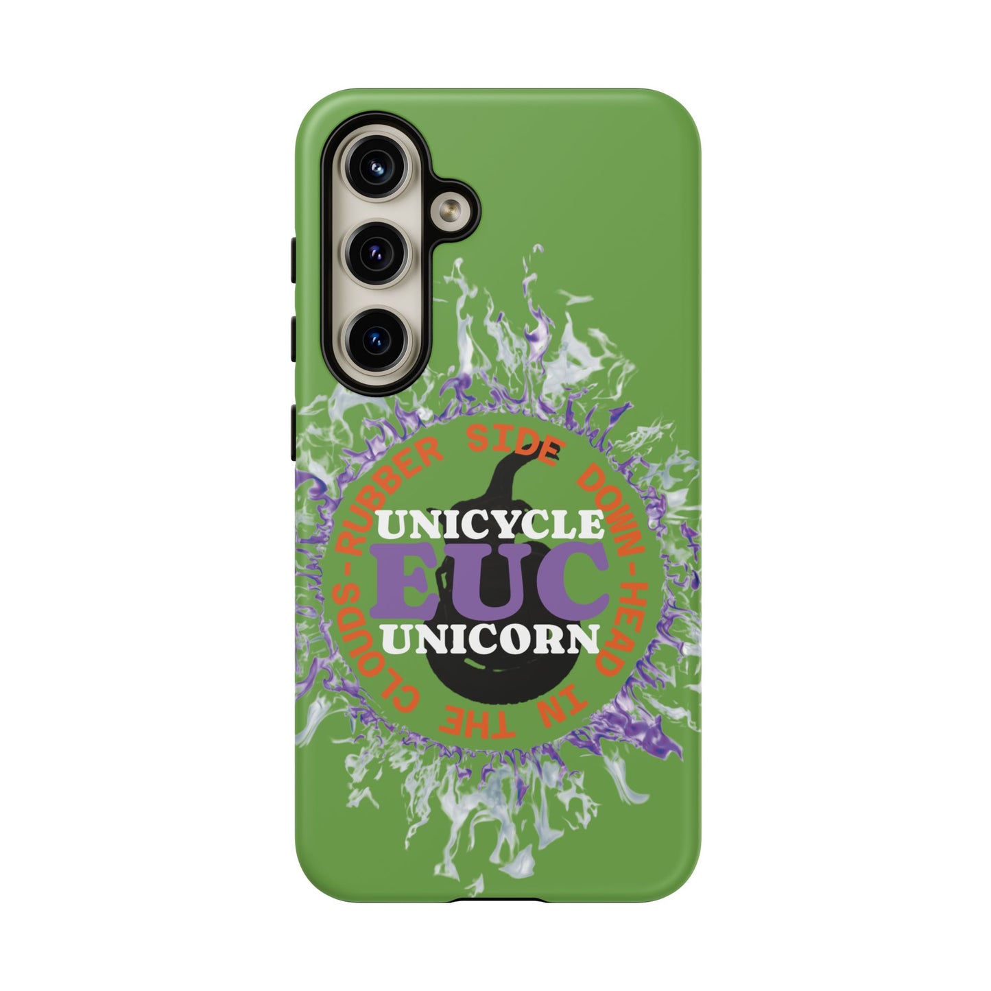 Unicycle Unicorn Purple ring of Fire Tough Case - Durable phone case for EUC fans