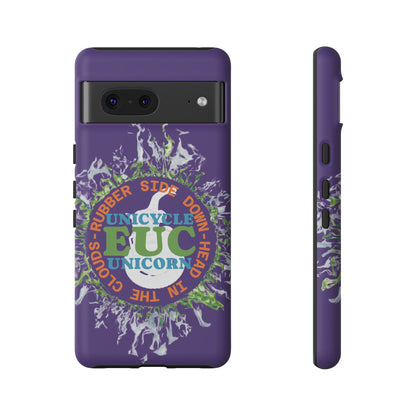 Unicycle Unicorn ring of Fire Tough Case - Durable phone case for EUC fans (purple)