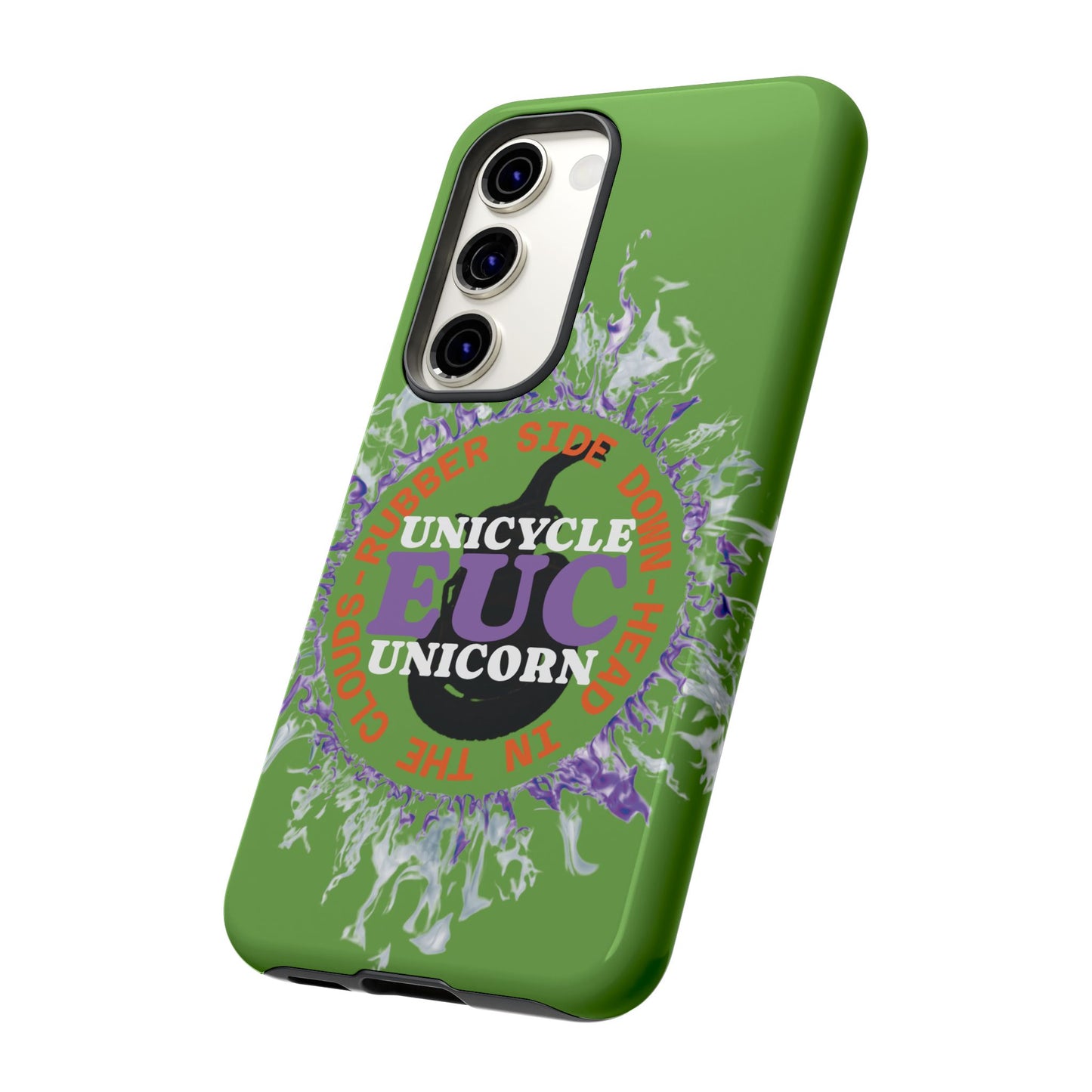 Unicycle Unicorn Purple ring of Fire Tough Case - Durable phone case for EUC fans