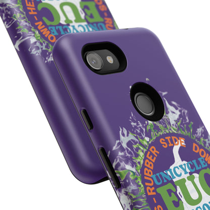 Unicycle Unicorn ring of Fire Tough Case - Durable phone case for EUC fans (purple)