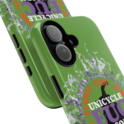 Unicycle Unicorn Purple ring of Fire Tough Case - Durable phone case for EUC fans