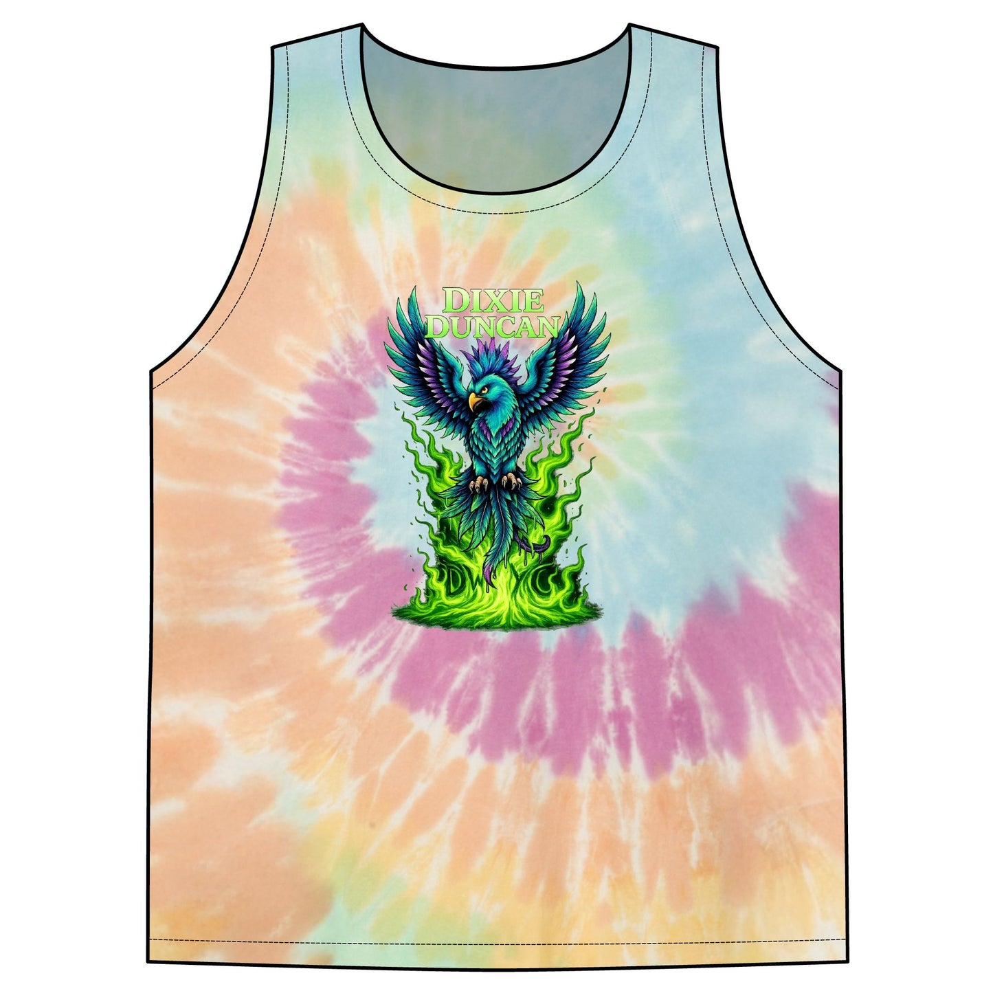Unisex Tie-Dye Phoenix Tank Top