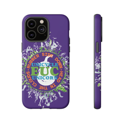 Unicycle Unicorn ring of Fire Tough Case - Durable phone case for EUC fans (purple)