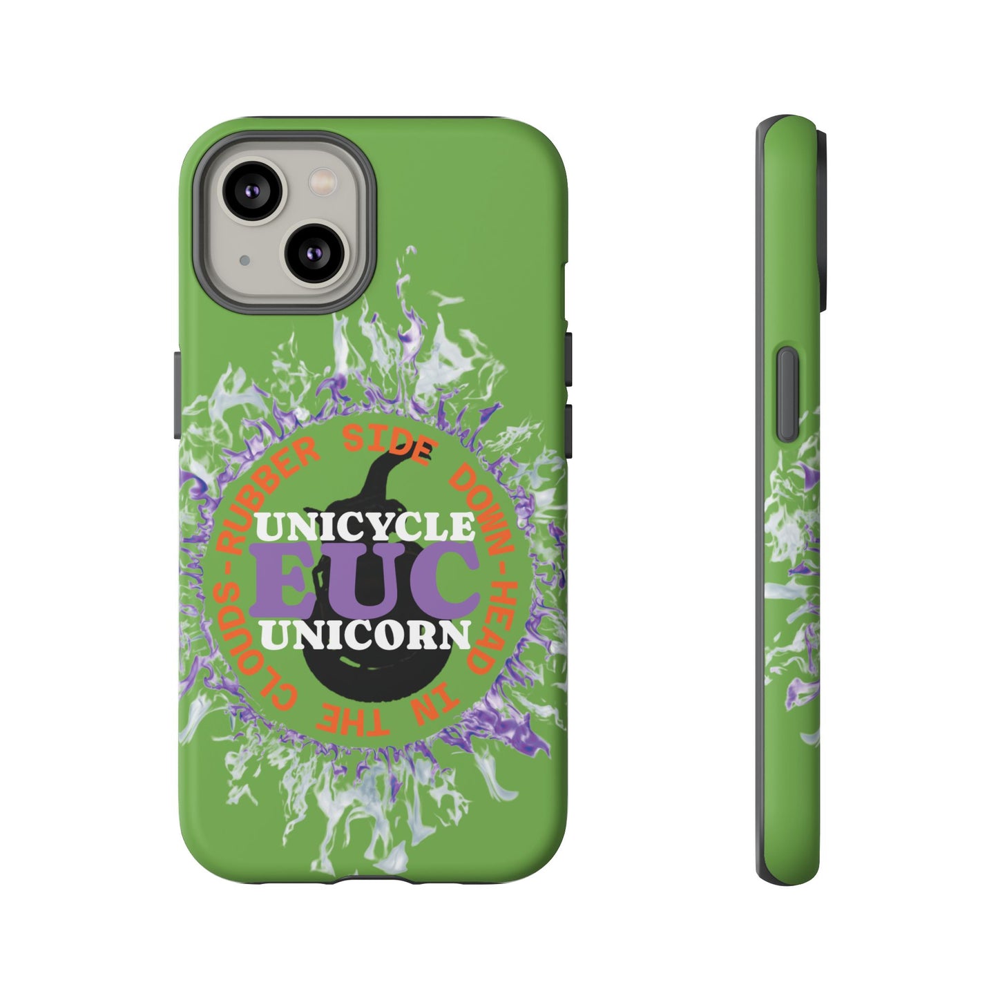 Unicycle Unicorn Purple ring of Fire Tough Case - Durable phone case for EUC fans