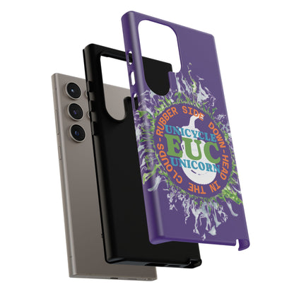 Unicycle Unicorn ring of Fire Tough Case - Durable phone case for EUC fans (purple)