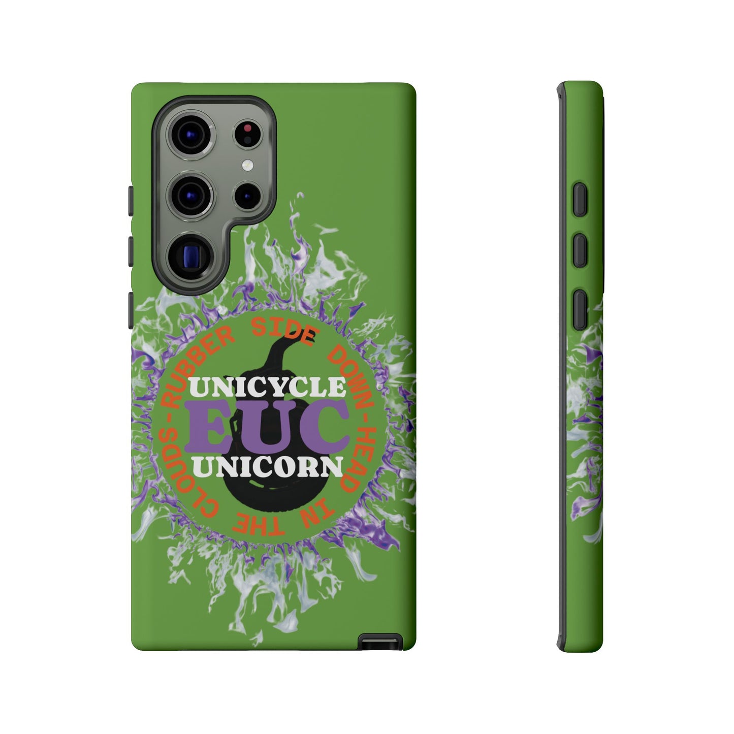Unicycle Unicorn Purple ring of Fire Tough Case - Durable phone case for EUC fans