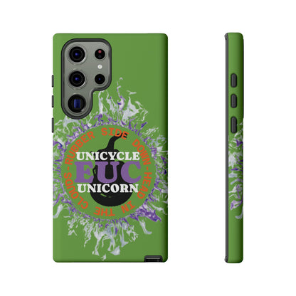 Unicycle Unicorn Purple ring of Fire Tough Case - Durable phone case for EUC fans