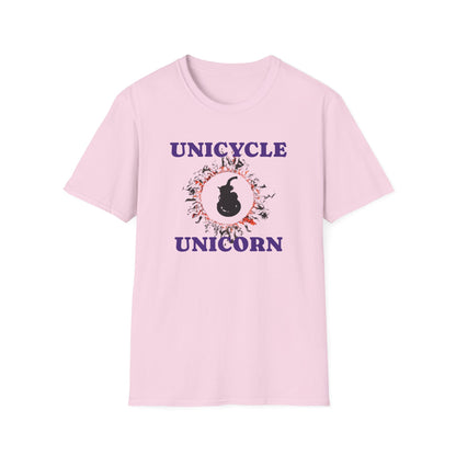 Unicycle Unicorn ring of fire Softstyle Tshirt