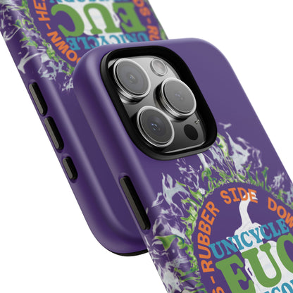 Unicycle Unicorn ring of Fire Tough Case - Durable phone case for EUC fans (purple)