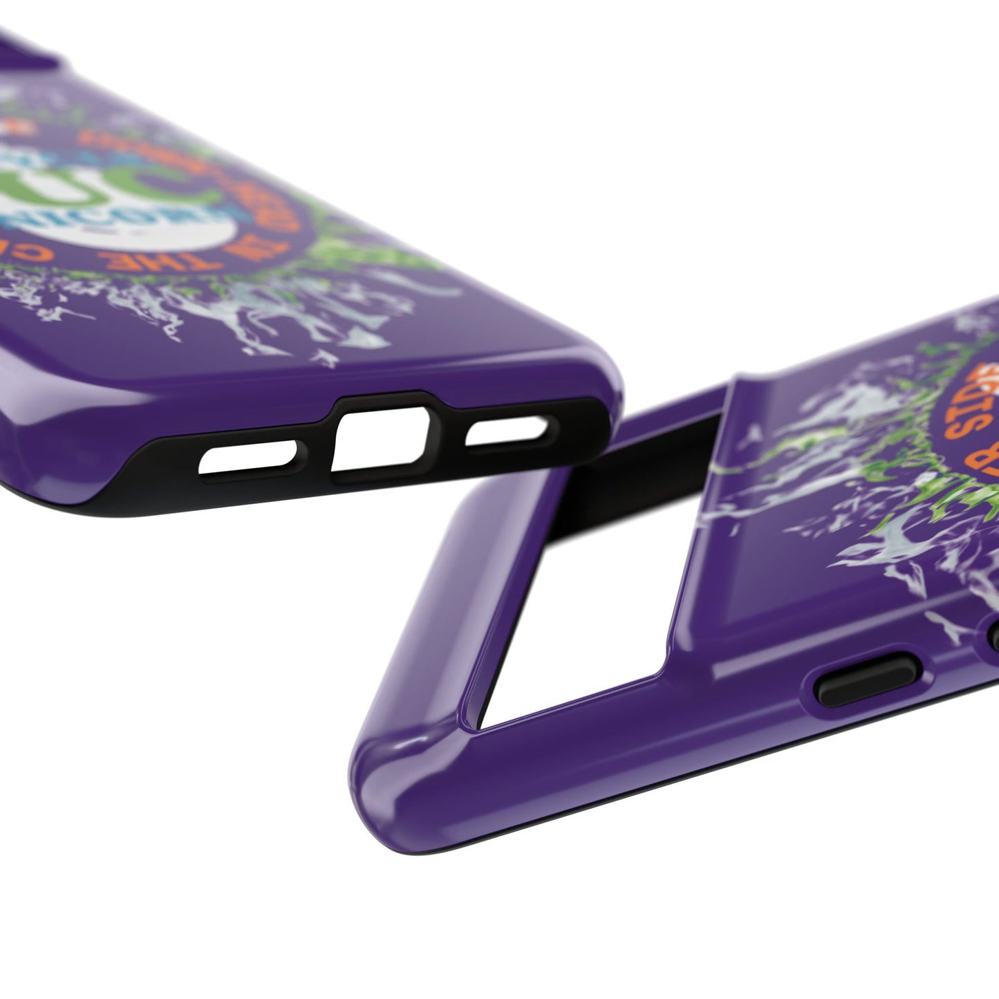 Unicycle Unicorn ring of Fire Tough Case - Durable phone case for EUC fans (purple)