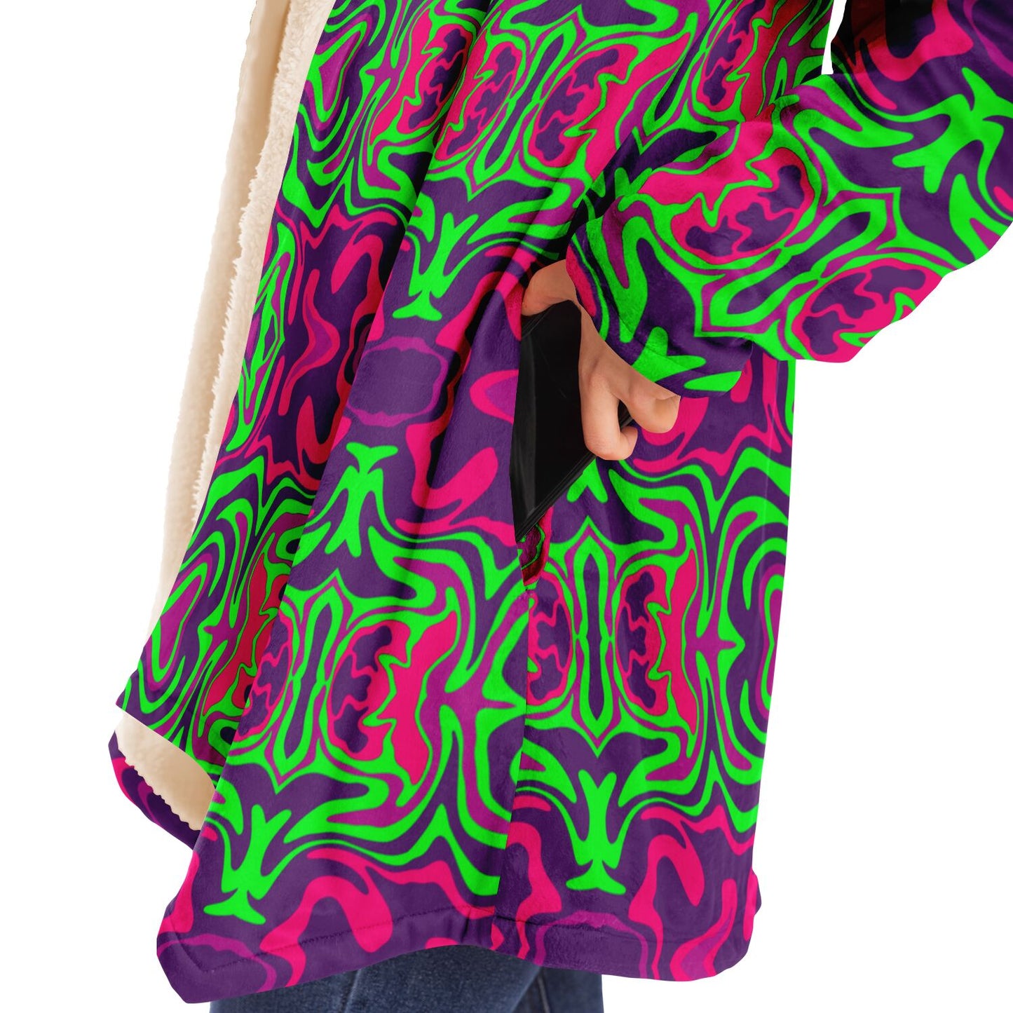 Unbranded Psychedelic Grinkple Microfleece Cloak