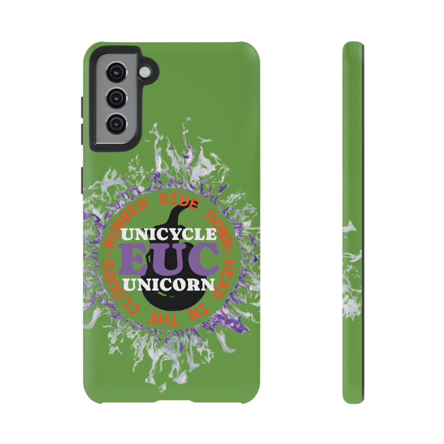 Unicycle Unicorn Purple ring of Fire Tough Case - Durable phone case for EUC fans