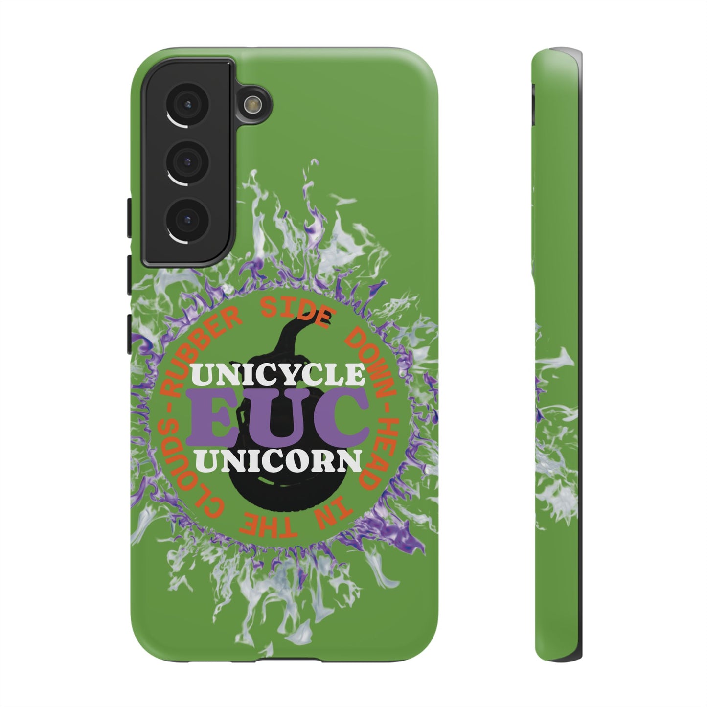 Unicycle Unicorn Purple ring of Fire Tough Case - Durable phone case for EUC fans