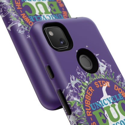 Unicycle Unicorn ring of Fire Tough Case - Durable phone case for EUC fans (purple)