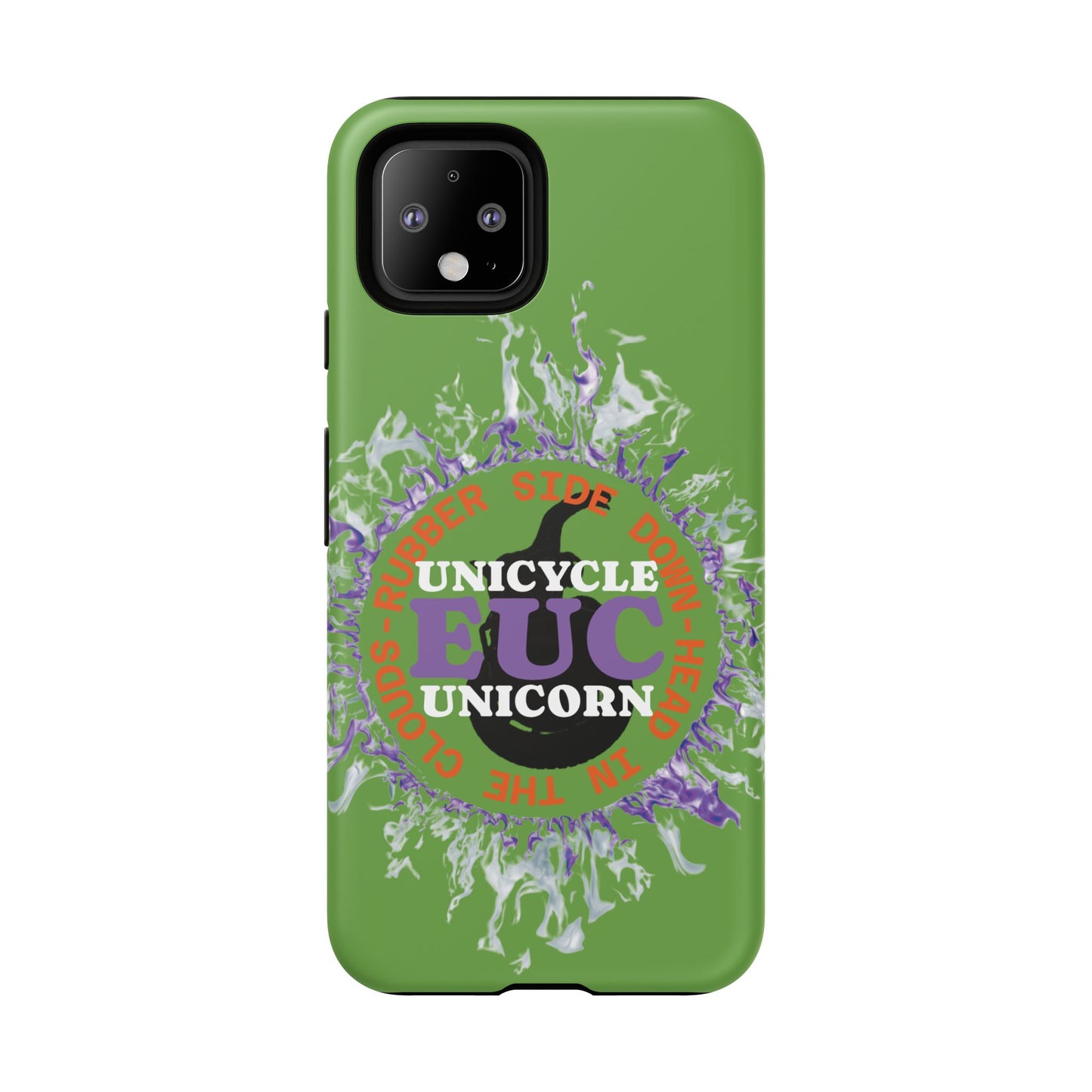 Unicycle Unicorn Purple ring of Fire Tough Case - Durable phone case for EUC fans