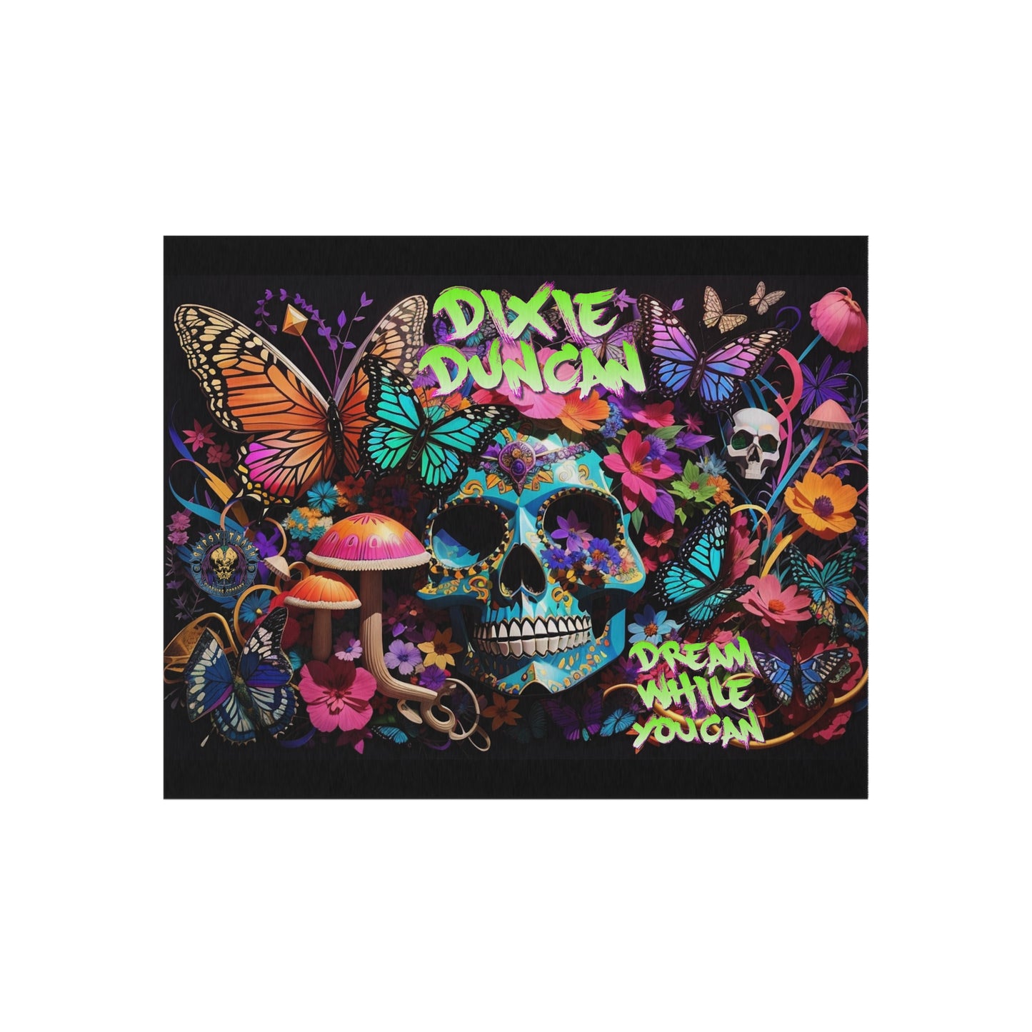 DD skulls n butterflies Outdoor Rug