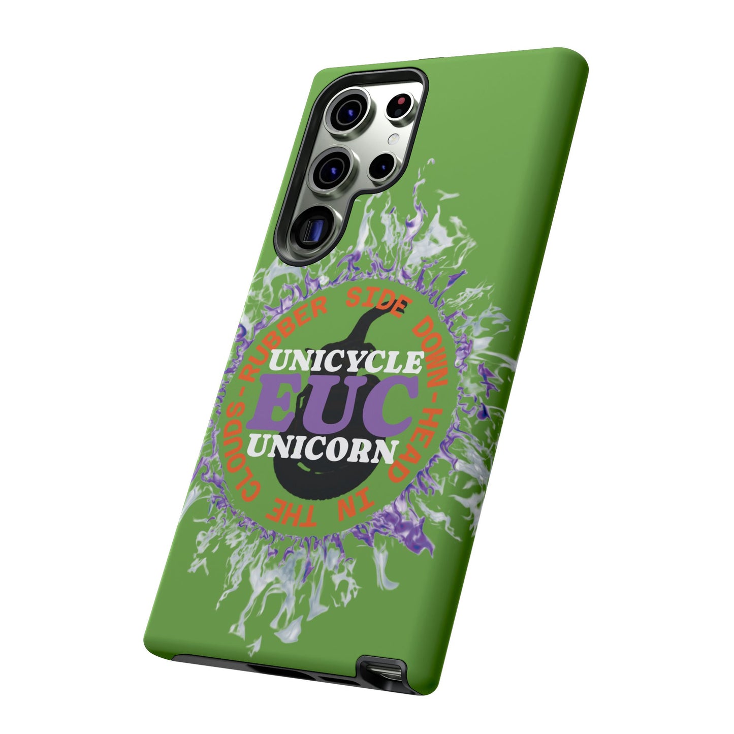 Unicycle Unicorn Purple ring of Fire Tough Case - Durable phone case for EUC fans