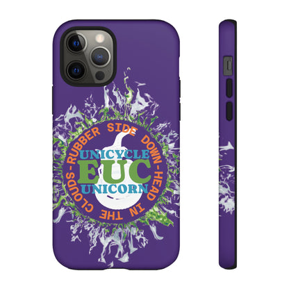 Unicycle Unicorn ring of Fire Tough Case - Durable phone case for EUC fans (purple)