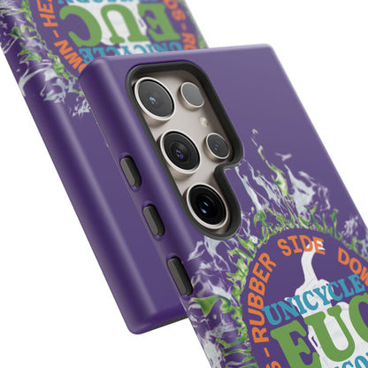 Unicycle Unicorn ring of Fire Tough Case - Durable phone case for EUC fans (purple)