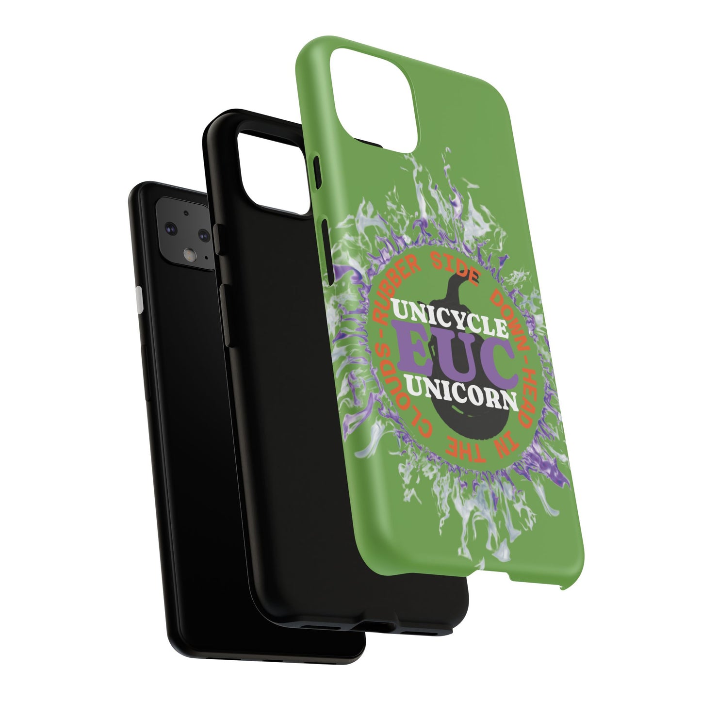 Unicycle Unicorn Purple ring of Fire Tough Case - Durable phone case for EUC fans